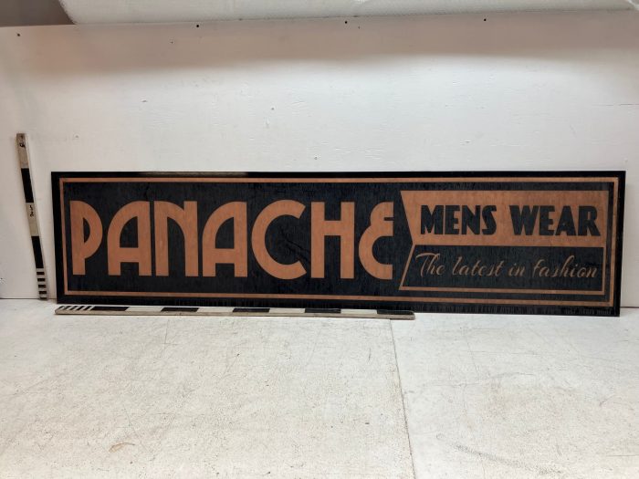Men's fashion shop sign