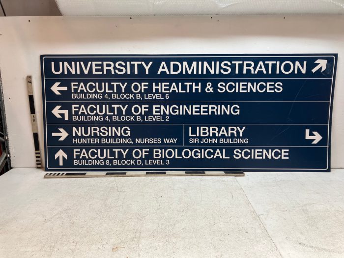 University Directional Sign