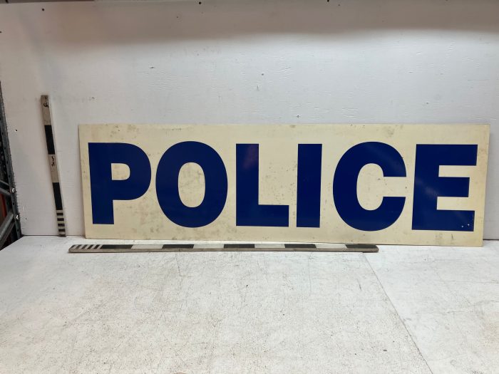 Police sign