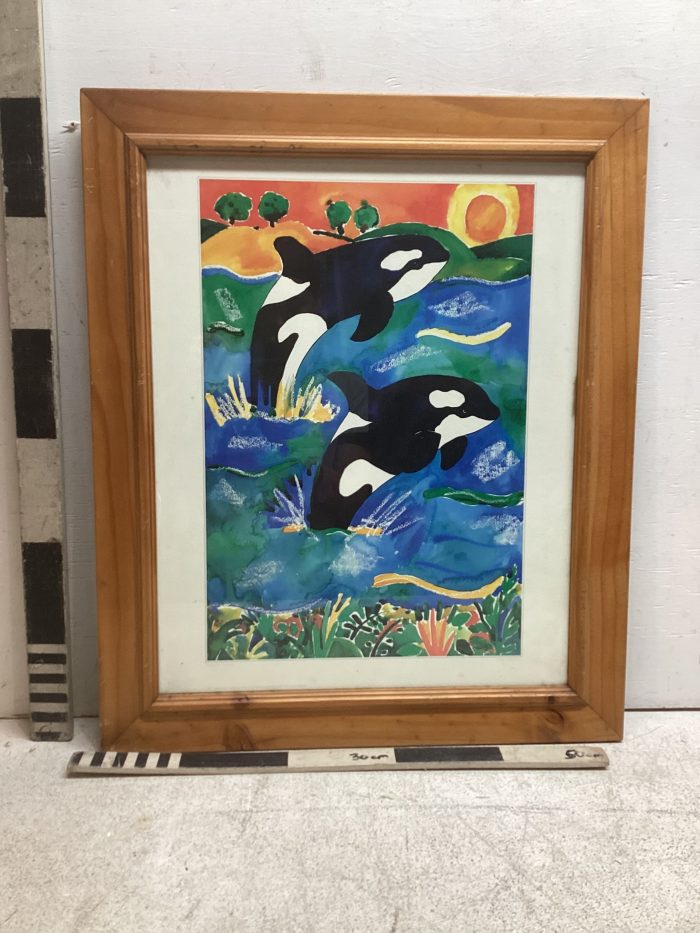 Painting of Orcas