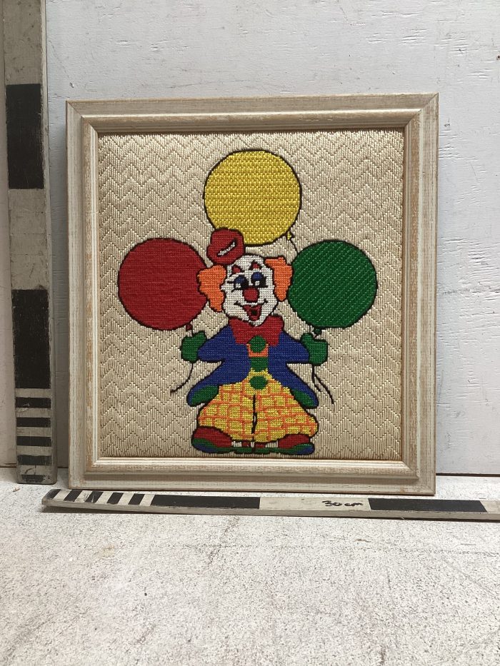 Embroidery art of clown