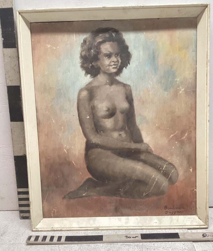 Painting of a naked Indigenous woman