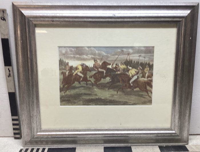 Painting of polo scene
