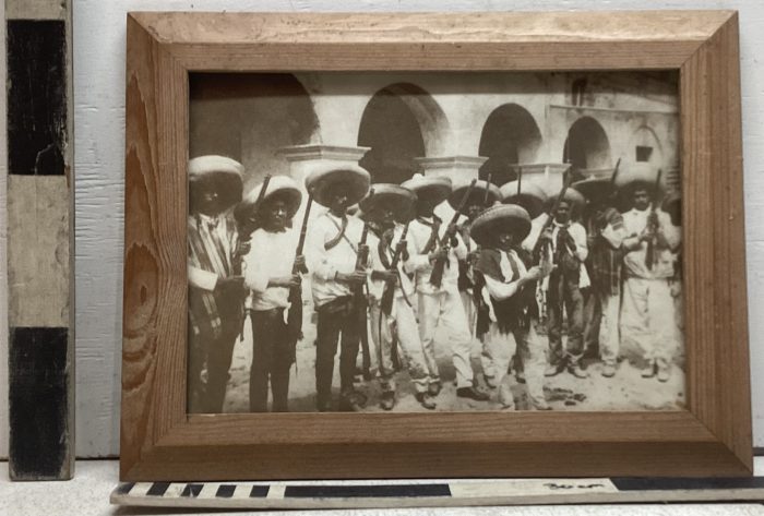 Photograph of a row of Mexican soldiers