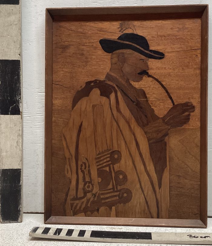 Wood design of Mexican man
