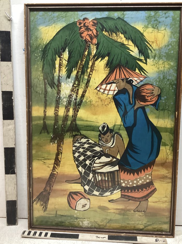 Asian figurative painting of two women