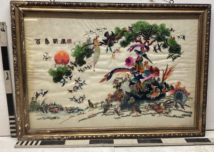 Chinese Painting of birds on fabric