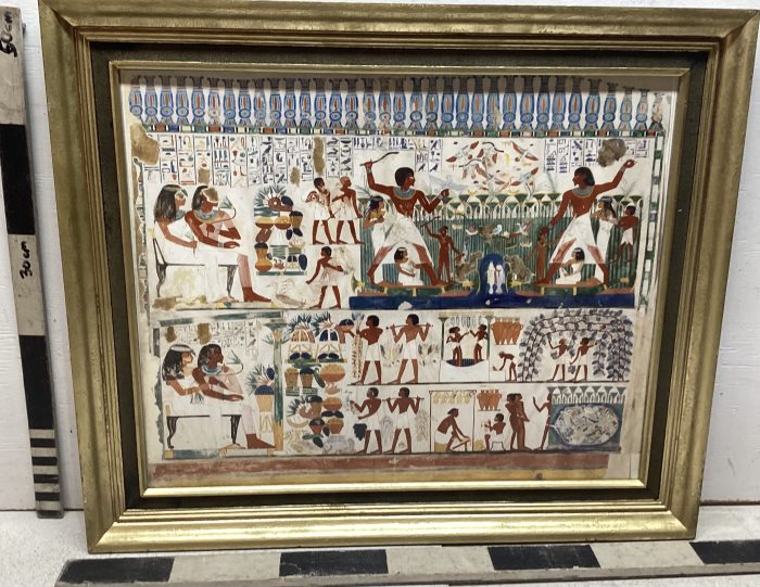 Painting of Egyptian hieroglyphic inscription