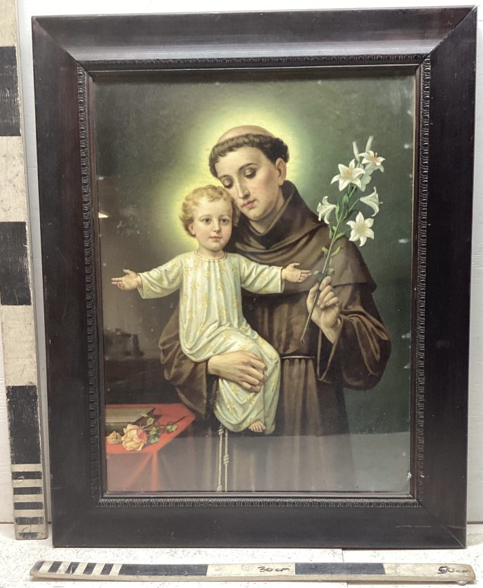 Painting of monk and baby