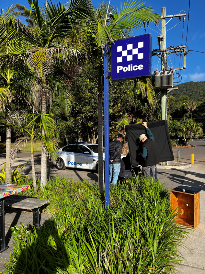 Police sign