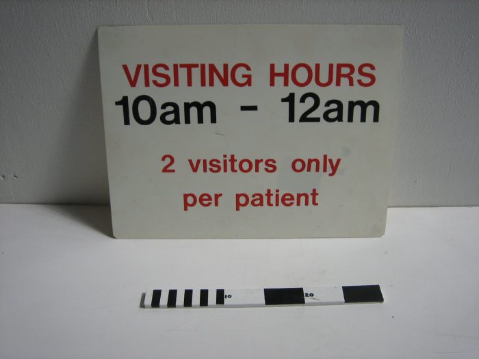 Hospital Sign Visiting Hours Sign PropCo